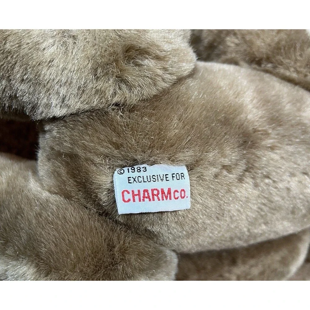 Vintage 1983‎ Charmco Charm Co Brown Teddy Bear Stuffed Animal